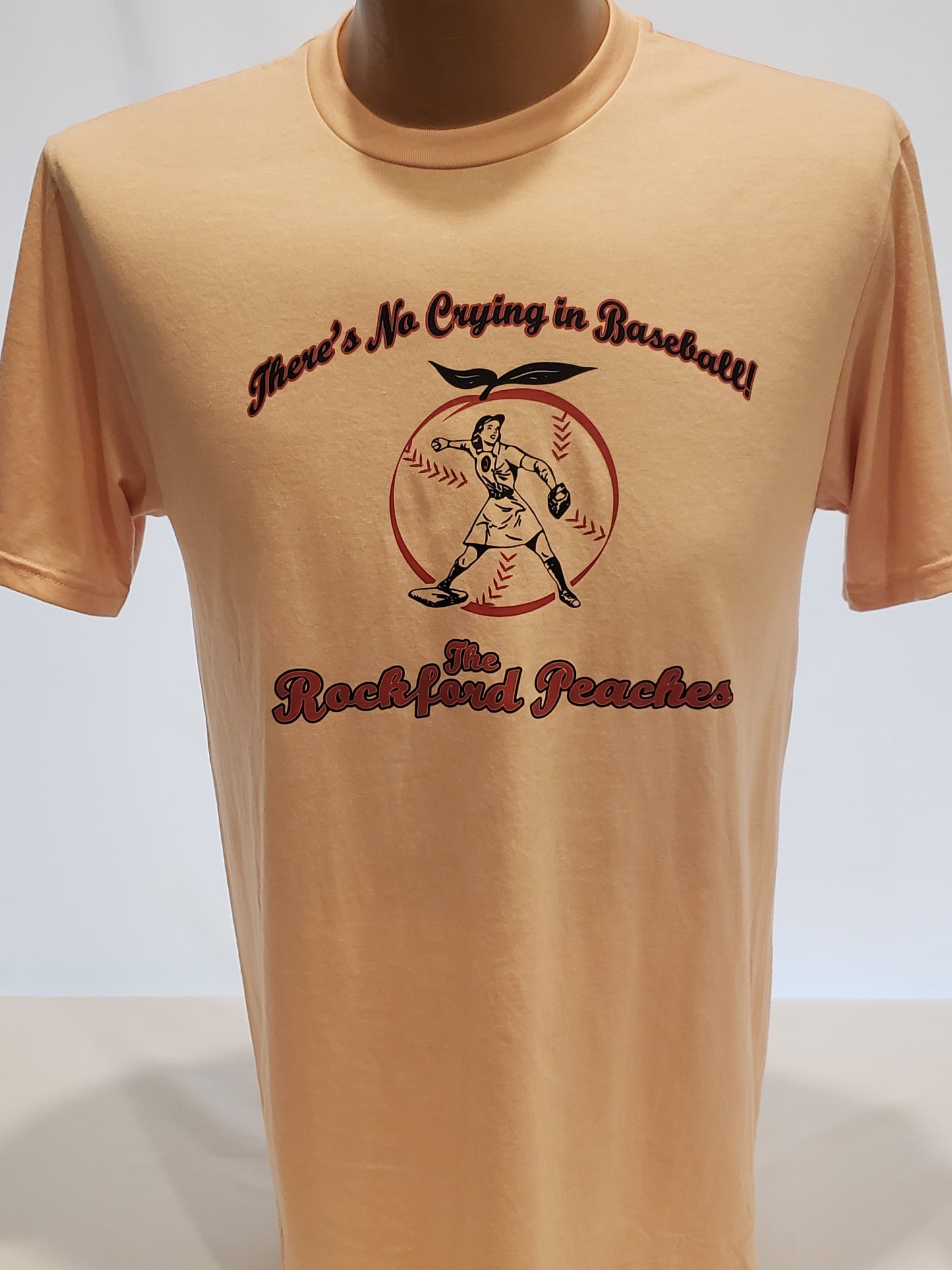 Rockford Peaches "No Crying in Baseball" Tee Shirt
