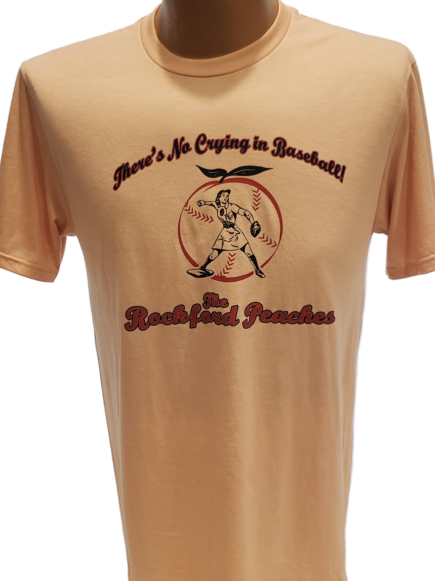 Rockford Peaches "No Crying in Baseball" Tee Shirt