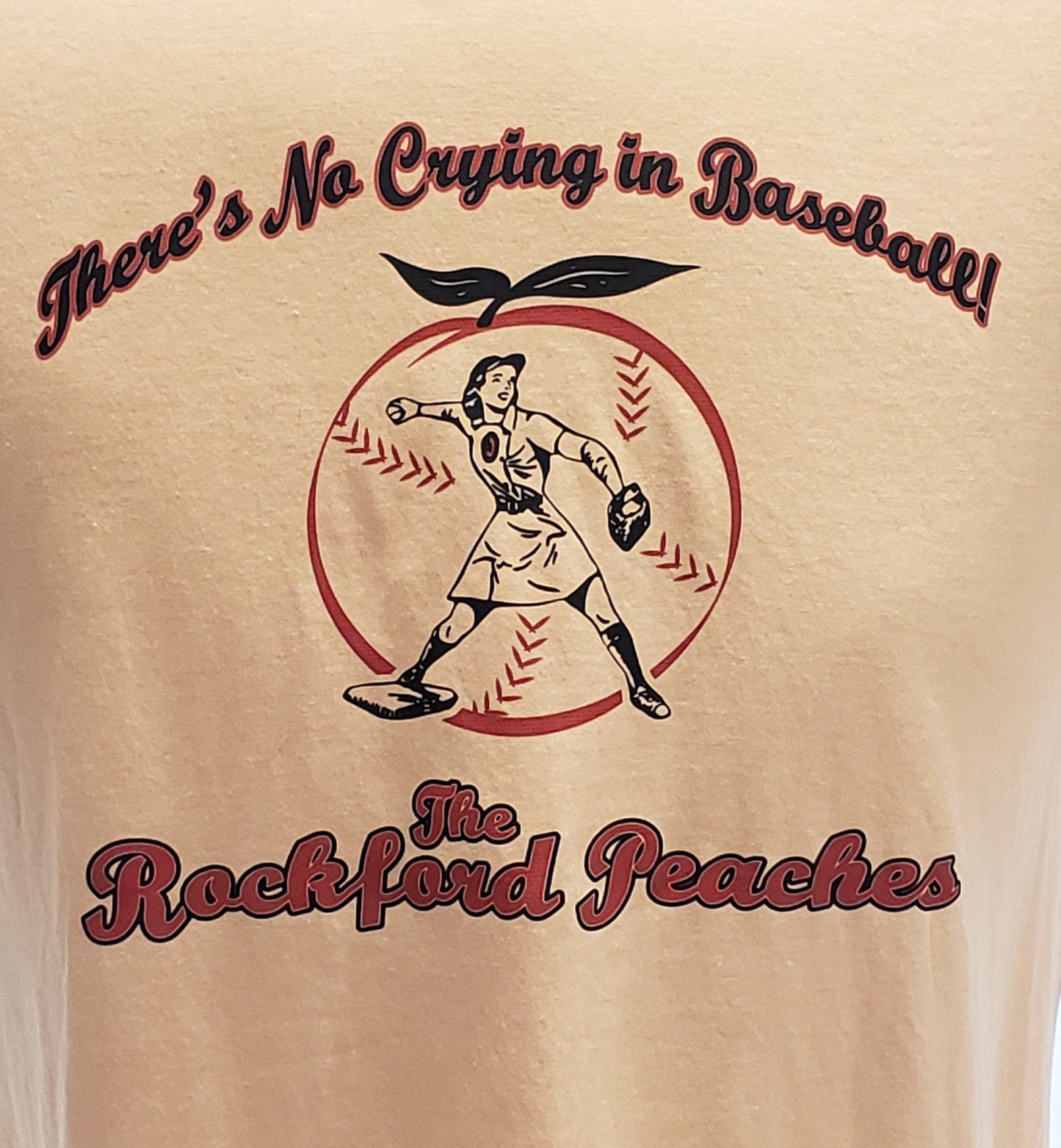 Rockford Peaches "No Crying in Baseball" Tee Shirt