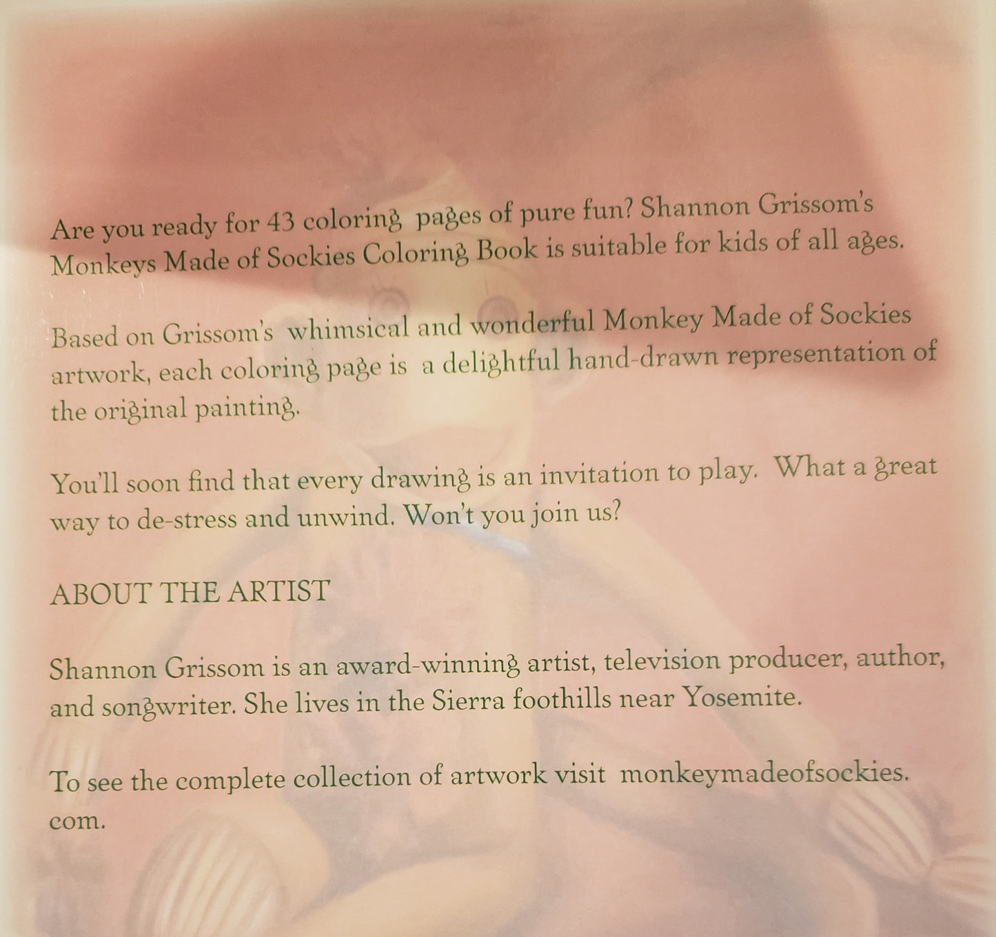 Monkeys Made of Sockies Coloring Book