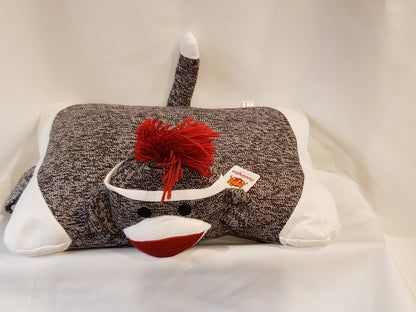 Sock Monkey Velcro Pillow